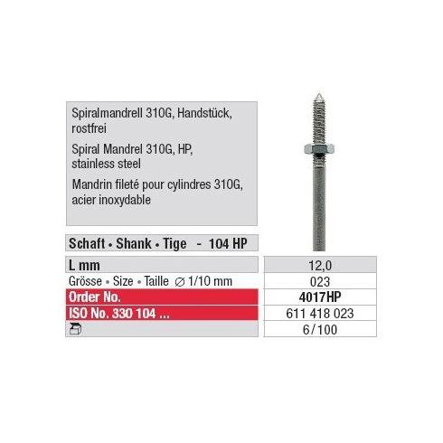 MANDRINS POUR CYLINDRES N°4017 (6)