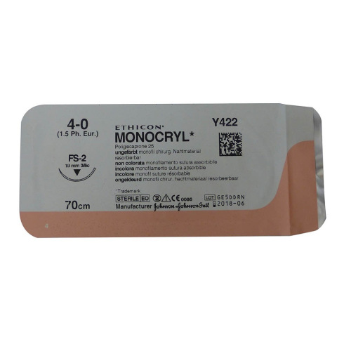 FILS DE SUTURES MONOCRYL - LA BOÎTE DE 36 UNITÉS - AIGUILLE MULTIPASS